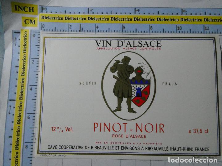 Old Labels: ETIQUETA DE BEBIDAS. VINO LICORES. FRANCIA. ALSACIA PINOT NOIR. 1029