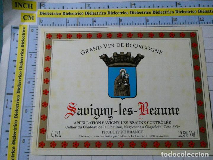 Alte Etiketten: ETIQUETA DE BEBIDAS. VINO LICORES. FRANCIA. SAVIGN LES BEAUNE BOURGOGNE . 1068