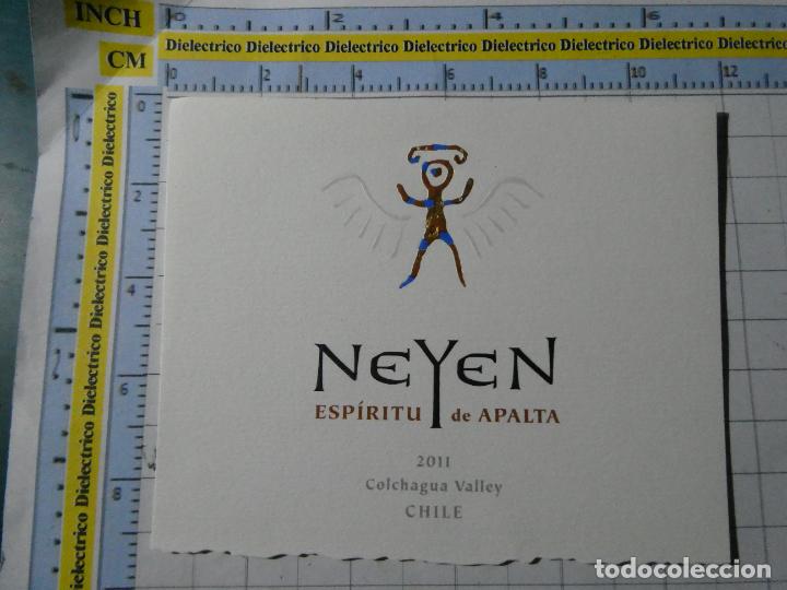 Alte Etiketten: ETIQUETA DE BEBIDAS. VINO LICORES. CHILE NEYEN ESP&Iacute;RITU DE APALTA. 1074