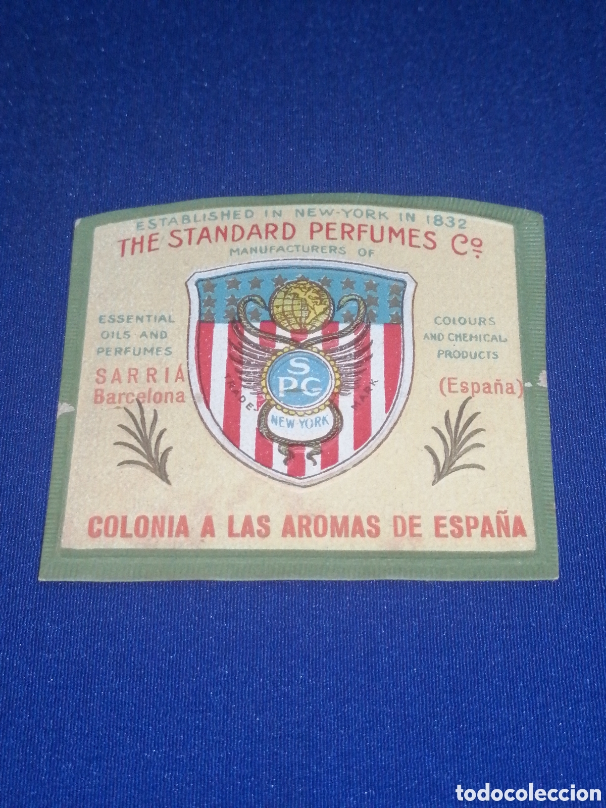 Etiquetas antiguas: THE STANDARD PERFUMES ETIQUETA DE PERFUME