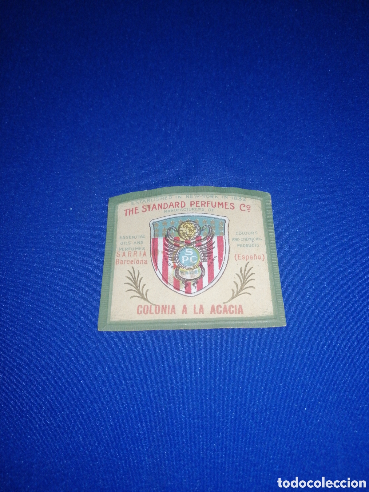 Old Labels: THE STANDARD PERFUMES COLONIA A LA ACACIA ETIQUETA PERFUME