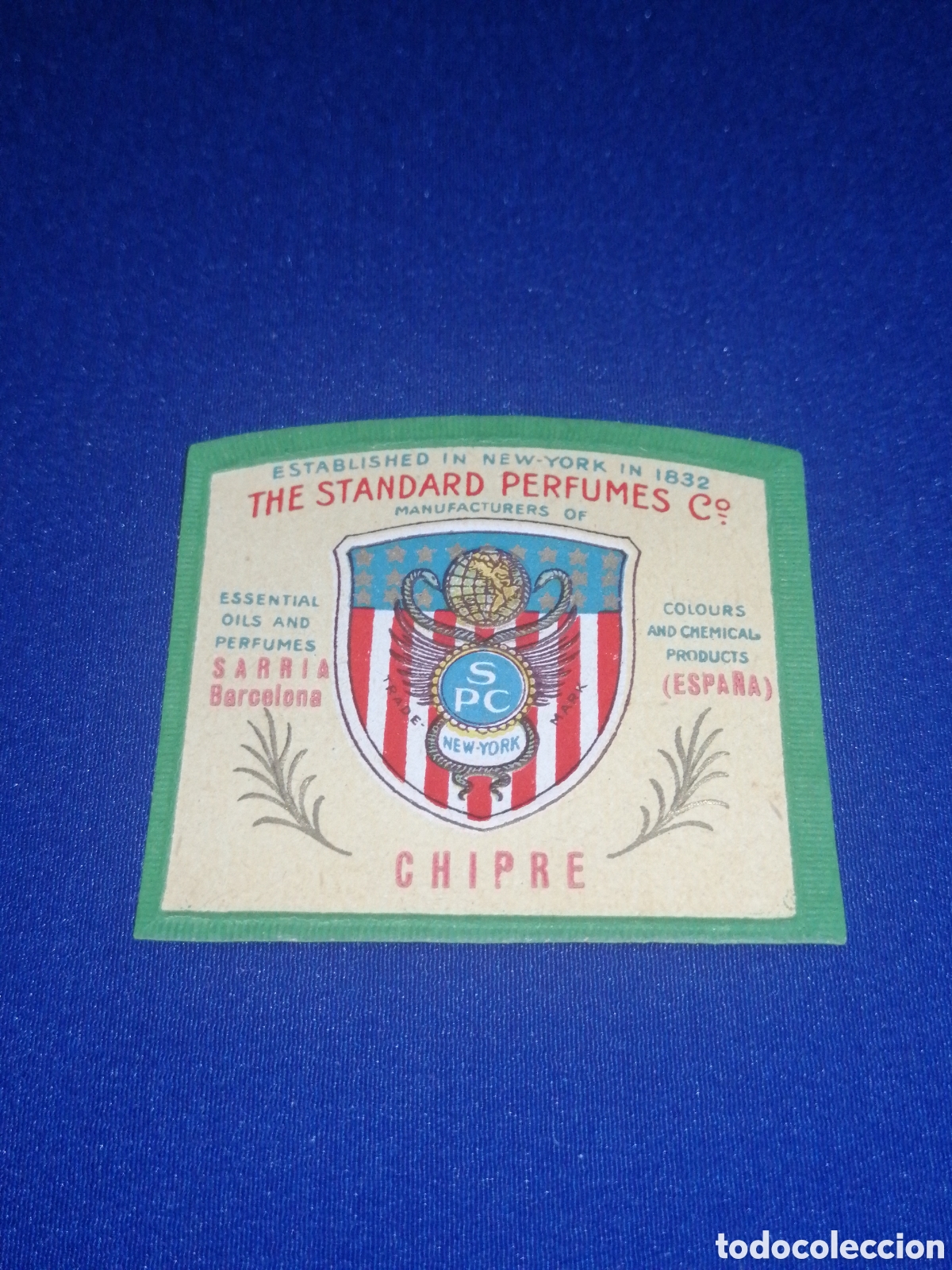 Etiquetas antiguas: THE STANDARD PERFUMES - SARRIA - CHIPRE ETIQUETA PERFUME