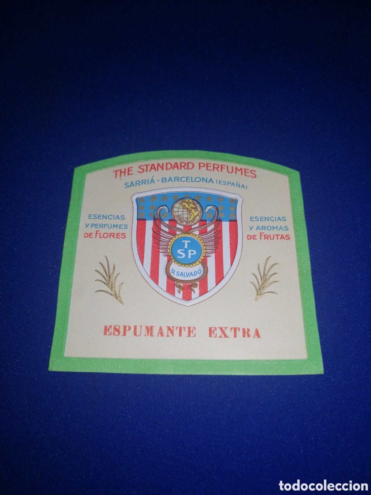 Alte Etiketten: THE STANDARD PERFUMES - SARRIA - ESPUMANTE EXTRA-ETIQUETA PERFUME