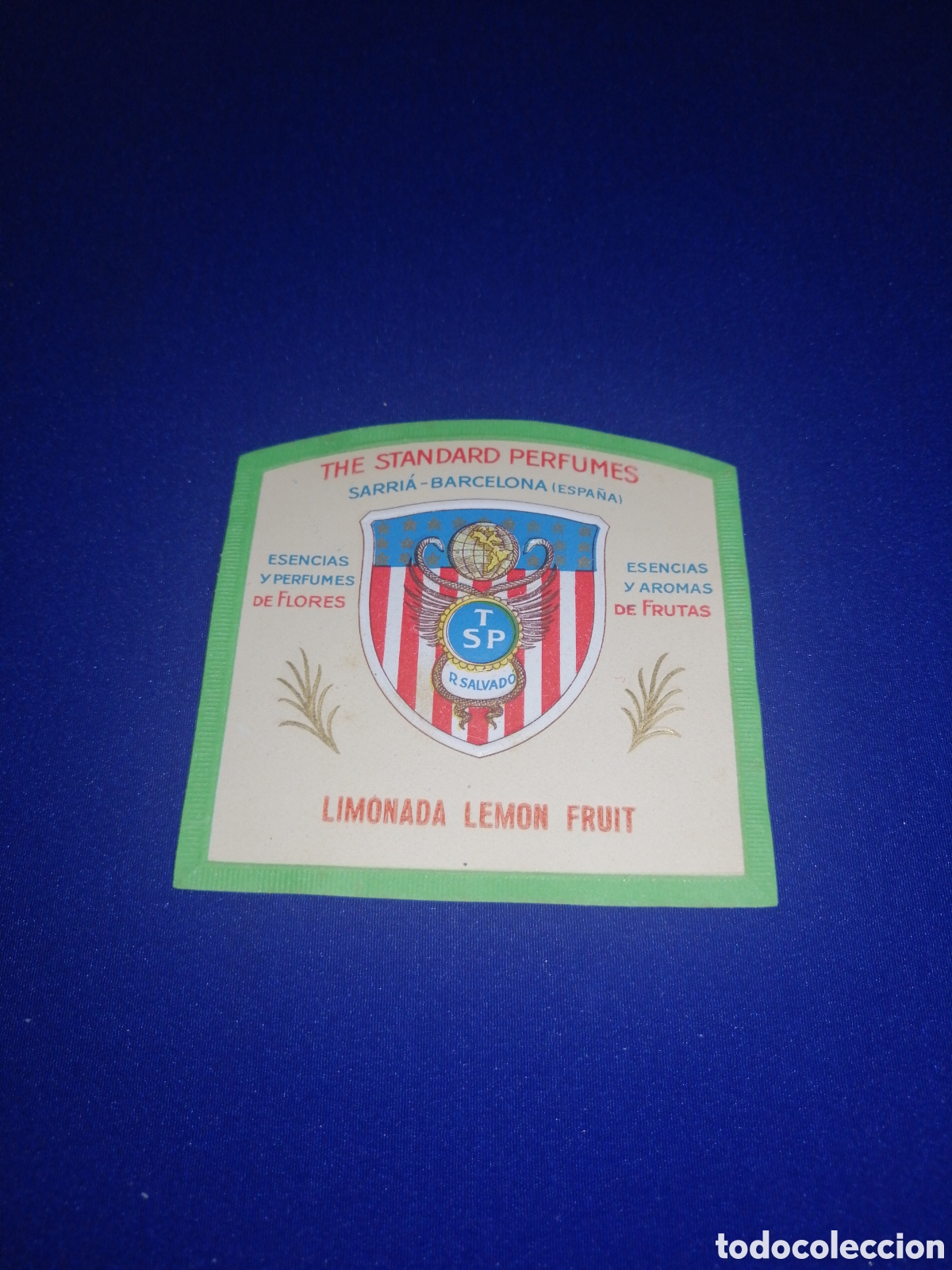 Old Labels: THE STANDARD PERFUMES - SARRIA-LIMONADA LEMON FRUIT - ETIQUETA DE PERFUME