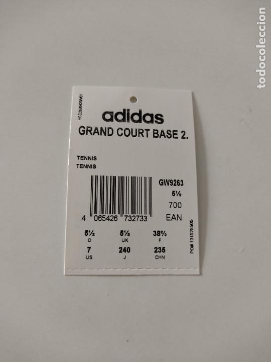 Etiquetas antiguas: ETIQUETA ADIDAS GRAND COURT BASE ZAPATOS MIDE 7,8CM X 5,2CM