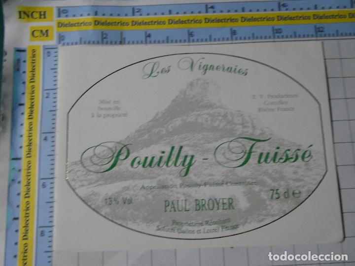 Etichette antiche: ETIQUETA DE BEBIDAS. VINO LICORES. FRANCIA. POUILLY TUISS&Eacute; PAUL BROYER. 1144