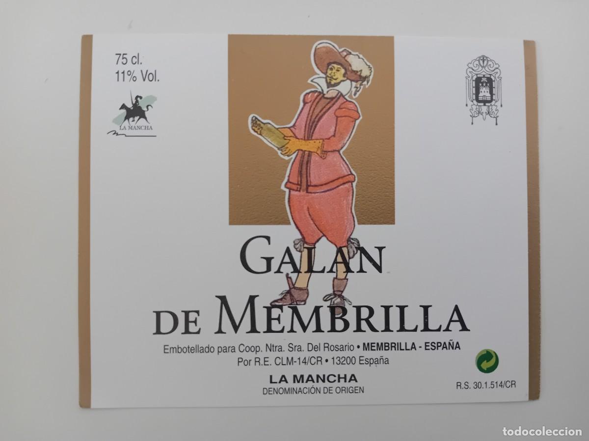 Etiquetas antiguas: ETIQUETA VINO VINO GAL&Aacute;N DE MEMBRILLA. LA MANCHA