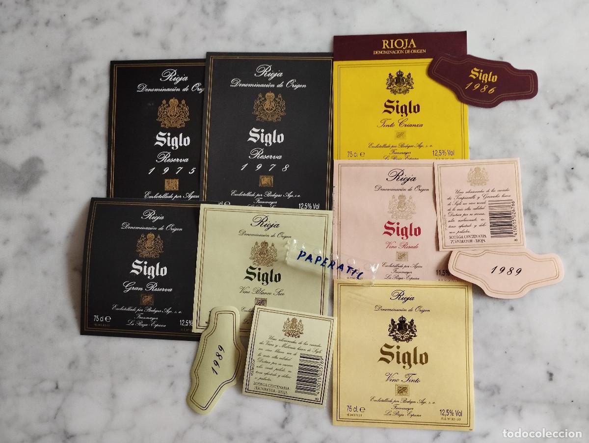 Etiquetas antiguas: 12 - ETIQUETAS DE VINO RIOJA - SIGLO -