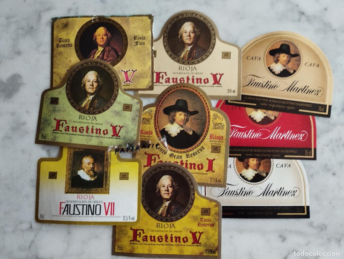 Etiquetas antiguas: 9 - ETIQUETAS DE VINO RIOJA - FAUSTINO -