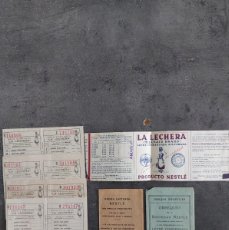 Etiquetas antiguas: CUPONES SORTEO - ETIQUETA - OBSEQUIO - LA LECHERA - 1952