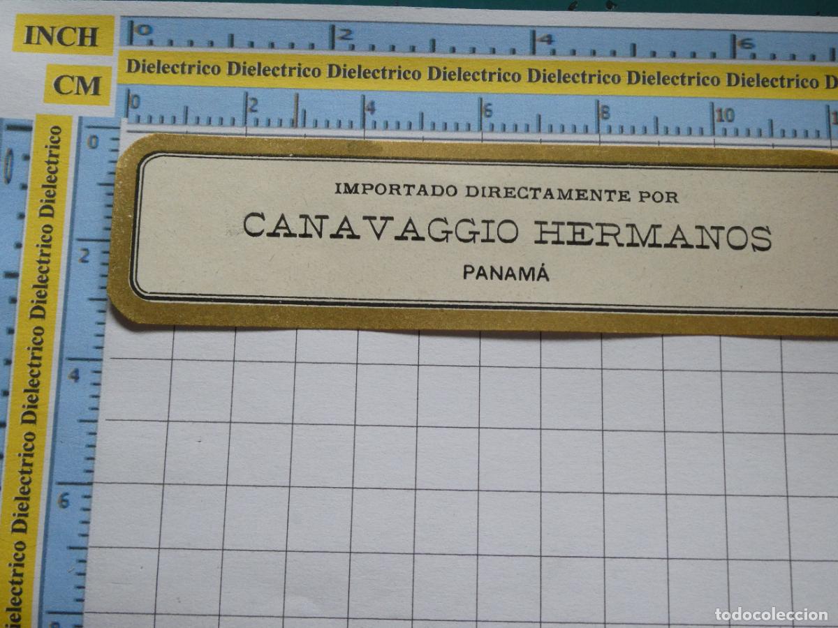 Old Labels: ANTIGUA ETIQUETA DE BEBIDAS. VINO LICORES. CANAVAGGIO HERMANOS PANAM&Aacute;. 1