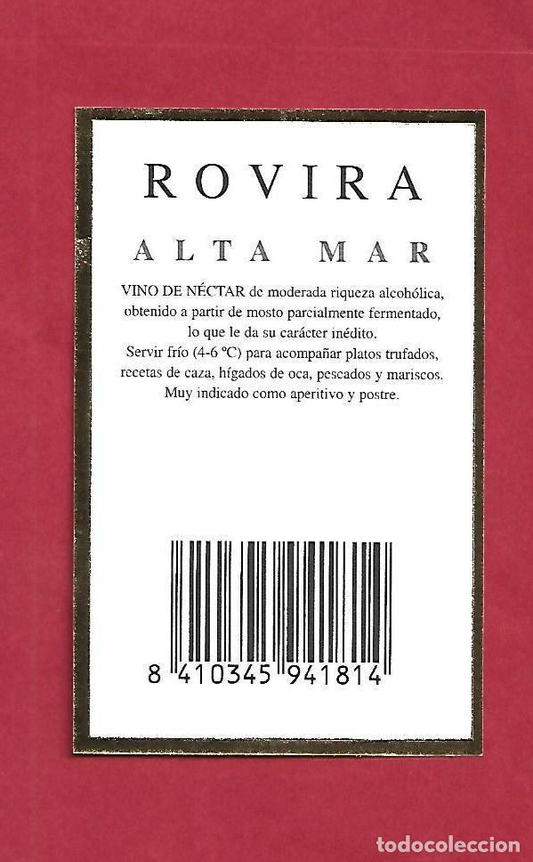 Etiquetas antiguas: ROVIRA MORA LA NOVA TARRAGONA TERRA ALTA - VINO - ETIQUETA ORIGINAL