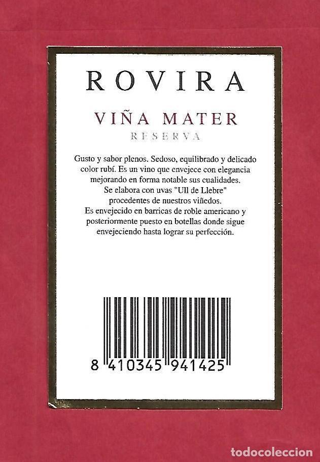 Etiquetas antiguas: ROVIRA MORA LA NOVA TARRAGONA TERRA ALTA - VINO - ETIQUETA ORIGINAL
