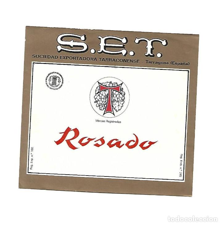 Etiquetas antiguas: SET SOCIEDAD EXPORTADORA TARRACONENSE TARRAGONA - VINO - ETIQUETA ORIGINAL