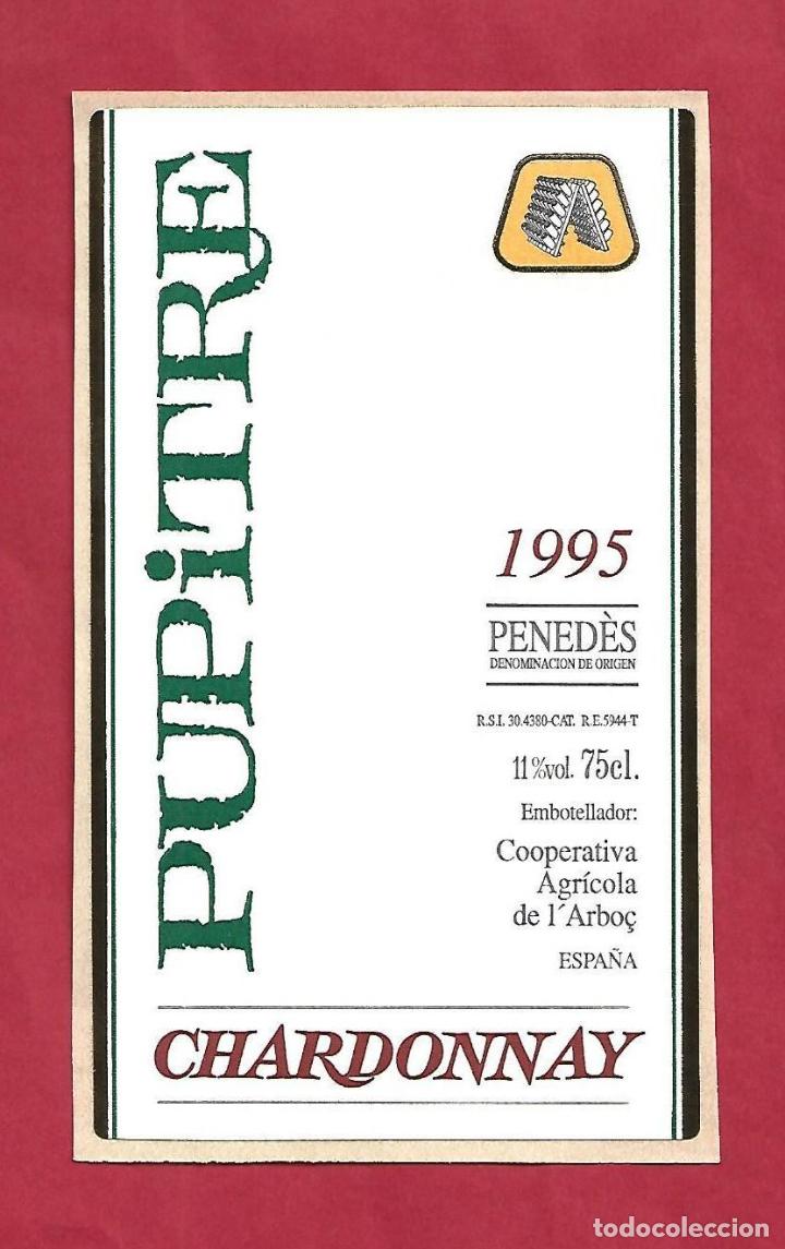 Etiquetas antiguas: PUPITRE ARBO&Ccedil; PENEDES - VINO - ETIQUETA ORIGINAL
