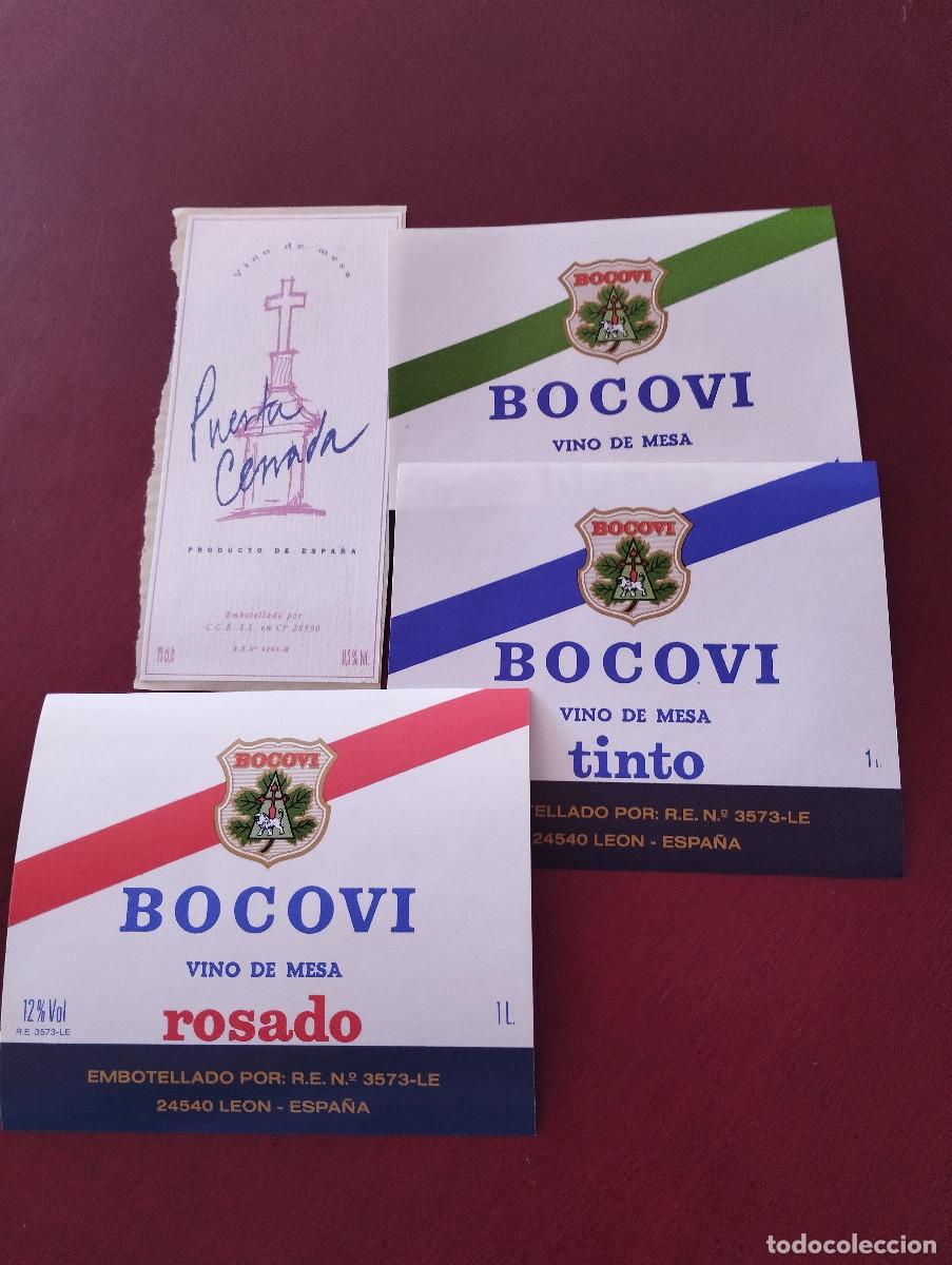 Etiquetas antiguas: 4 - ETIQUETAS - VINO DE MESA BOCOBI - PUERTA CERRADA -