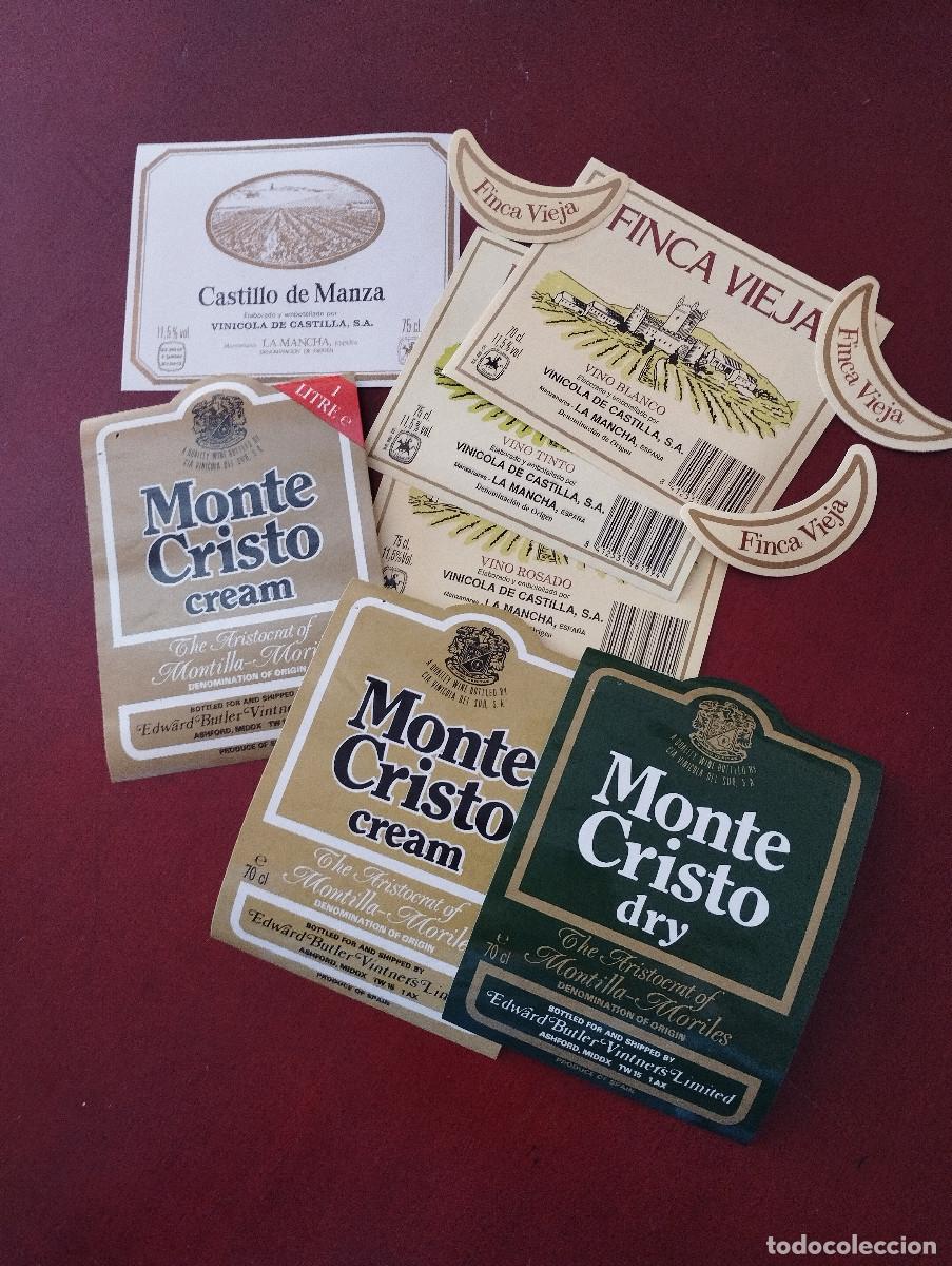 Etichette antiche: 10- ETIQUETAS - MONTE CRISTO - CASTILLO DE MANZA - FINCA VIEJA