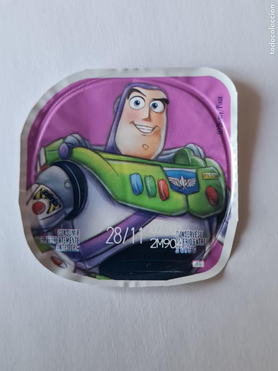 Etiquetas antiguas: BUZZ LIGHTYEAR DISNEY 100 ANIVERSARIO - TAPA YOGUR DANONE SABORES - 2023