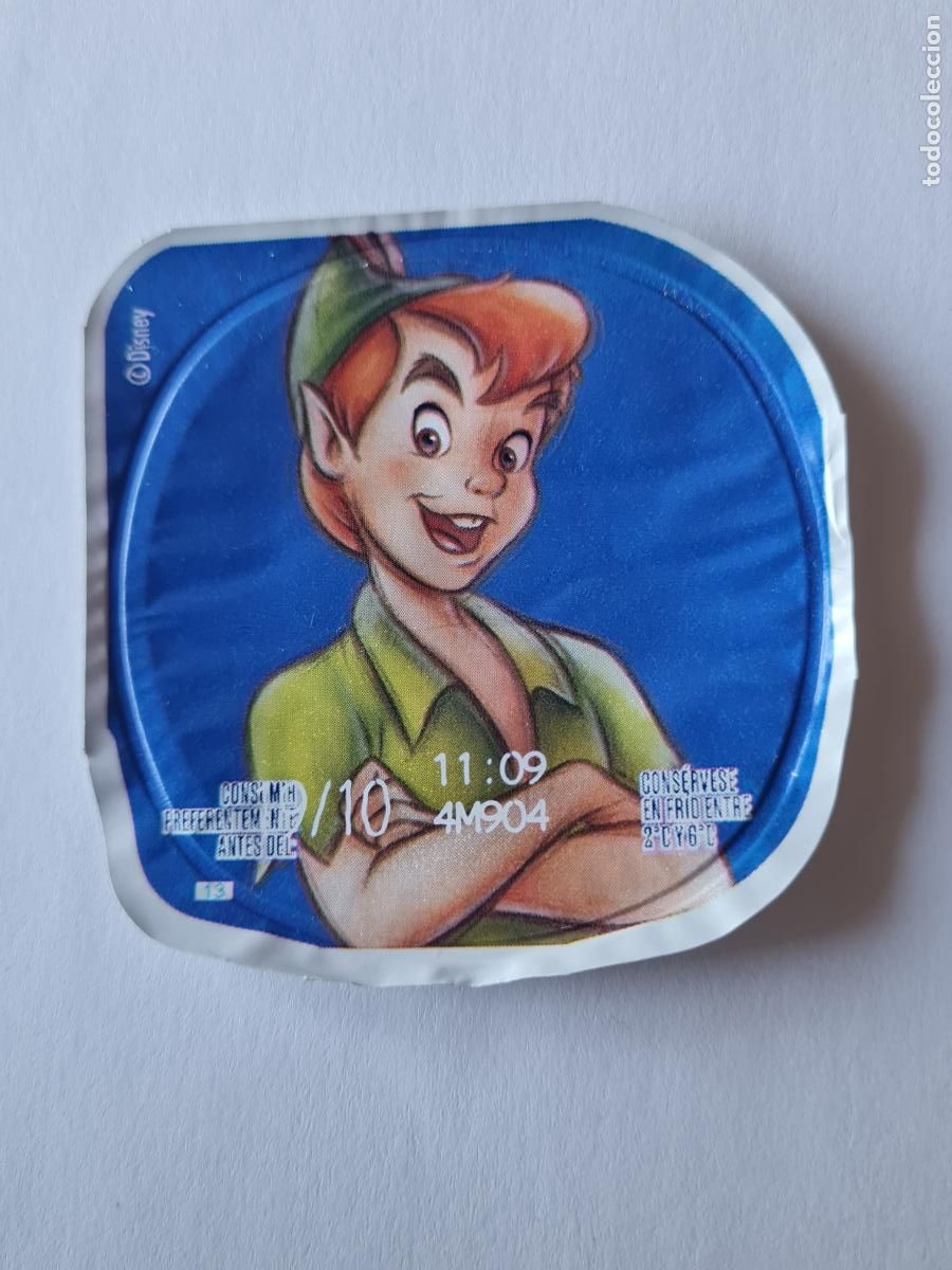 Etiquetas antiguas: PETER PAN DISNEY 100 ANIVERSARIO - TAPA YOGUR DANONE SABORES - 2023