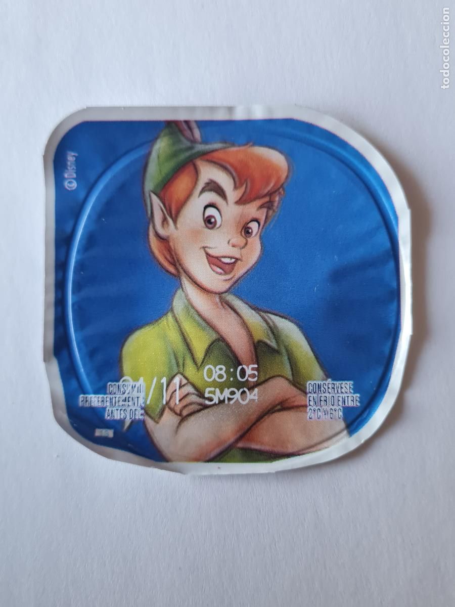Etiquetas antiguas: PETER PAN DISNEY 100 ANIVERSARIO - TAPA YOGUR DANONE SABORES - 2023