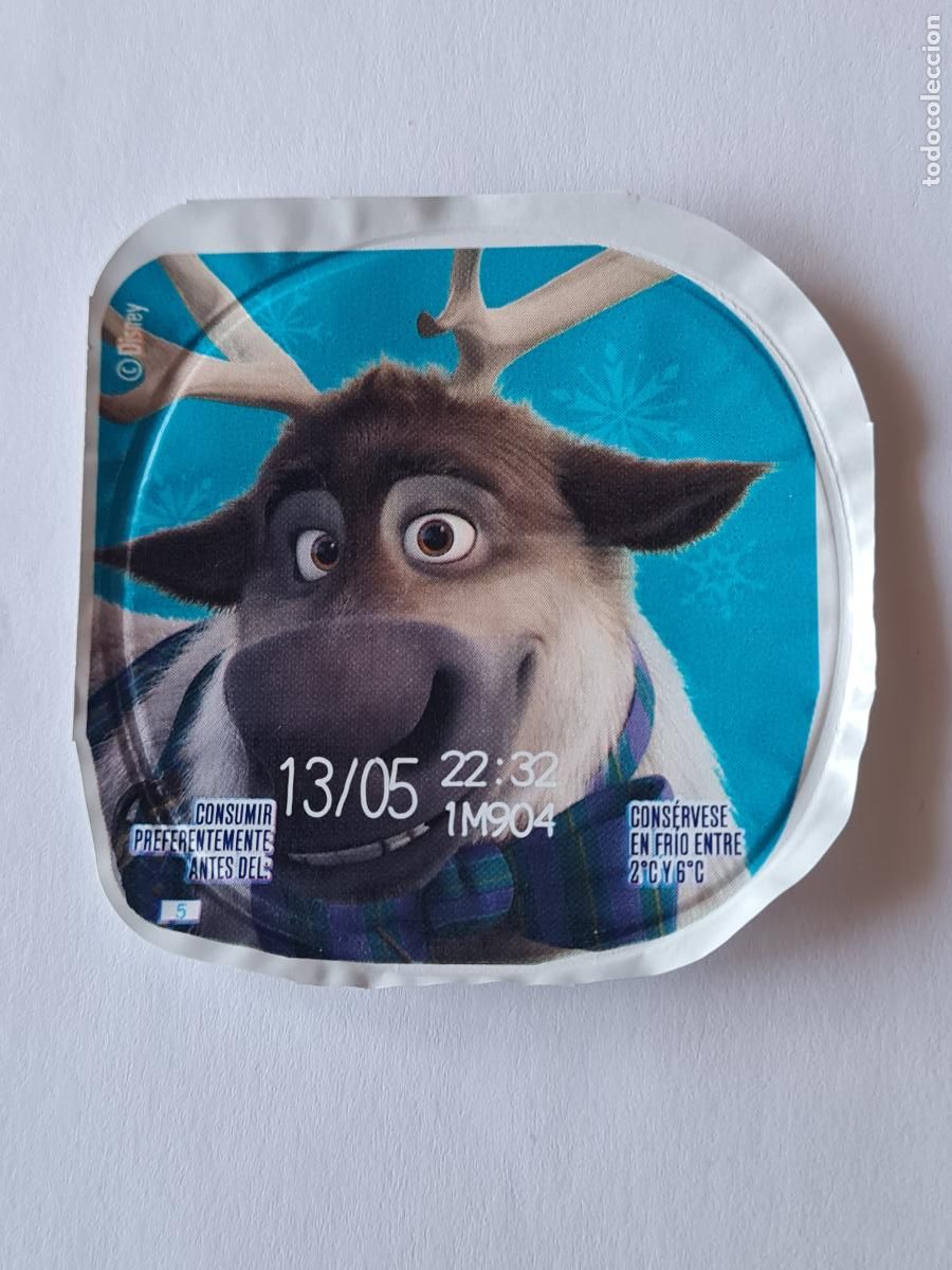 Etiquetas antiguas: SVEN FROZEN - DISNEY - TAPA YOGUR DANONE SABORES - 2023