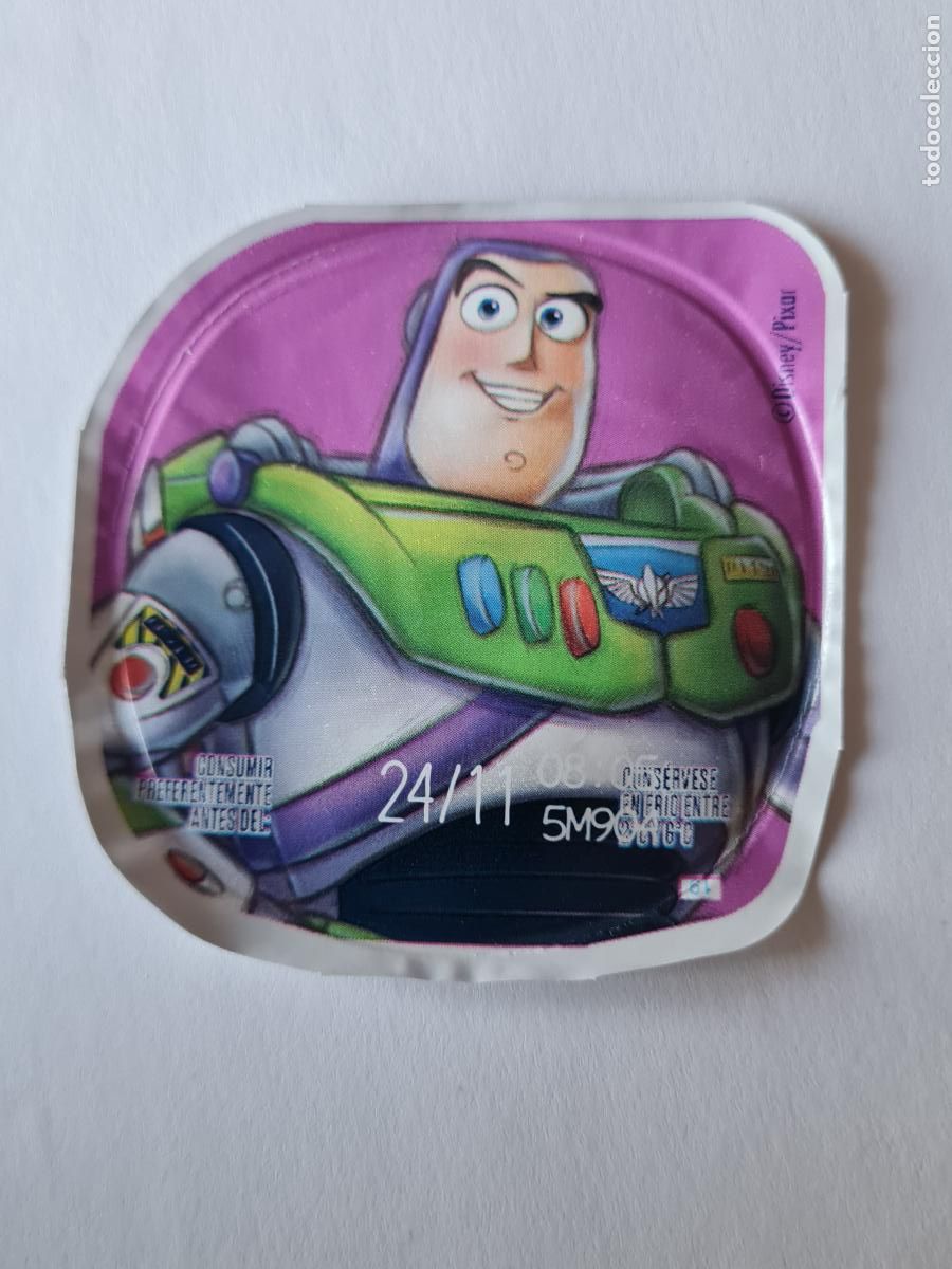 Etiquetas antiguas: BUZZ LIGHTYEAR DISNEY 100 ANIVERSARIO - TAPA YOGUR DANONE SABORES - 2023