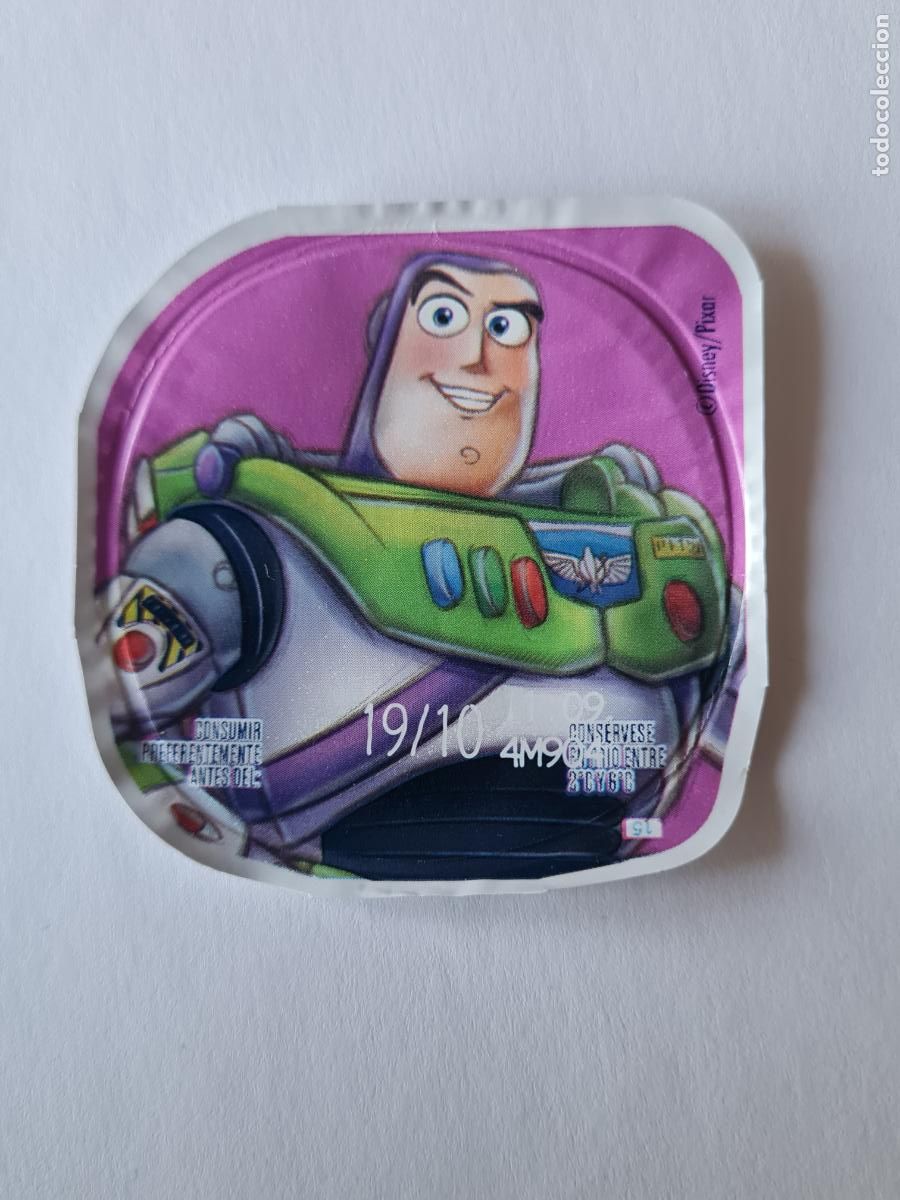 Etiquetas antiguas: BUZZ LIGHTYEAR DISNEY 100 ANIVERSARIO - TAPA YOGUR DANONE SABORES - 2023