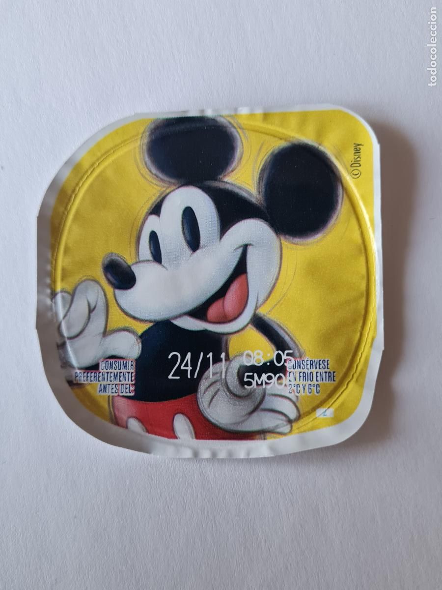 Etiquetas antiguas: MICKEY DISNEY 100 ANIVERSARIO - TAPA YOGUR DANONE SABORES - 2023