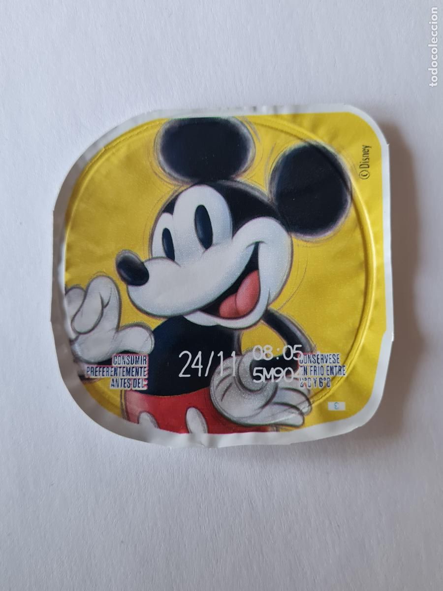 Etiquetas antiguas: MICKEY DISNEY 100 ANIVERSARIO - TAPA YOGUR DANONE SABORES - 2023