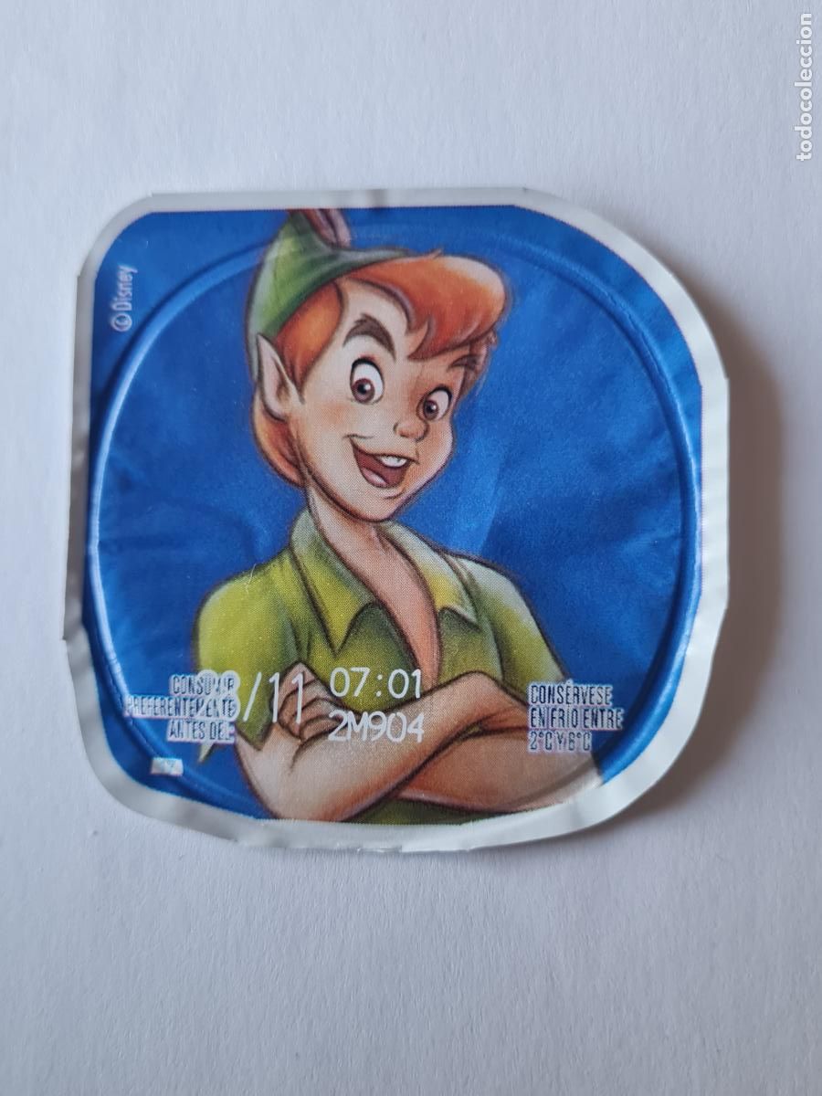 Etiquetas antiguas: PETER PAN DISNEY 100 ANIVERSARIO - TAPA YOGUR DANONE SABORES - 2023