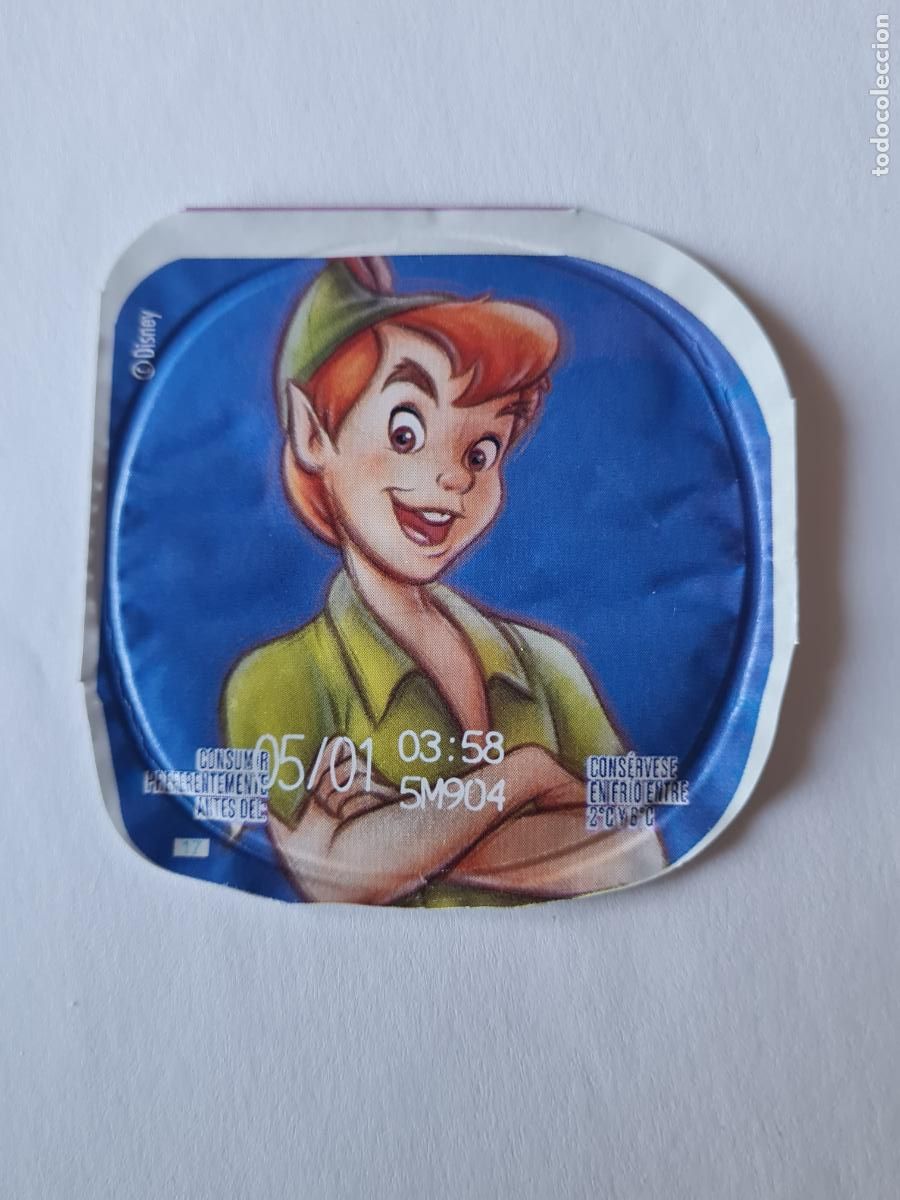Etiquetas antiguas: PETER PAN DISNEY 100 ANIVERSARIO - TAPA YOGUR DANONE SABORES - 2023