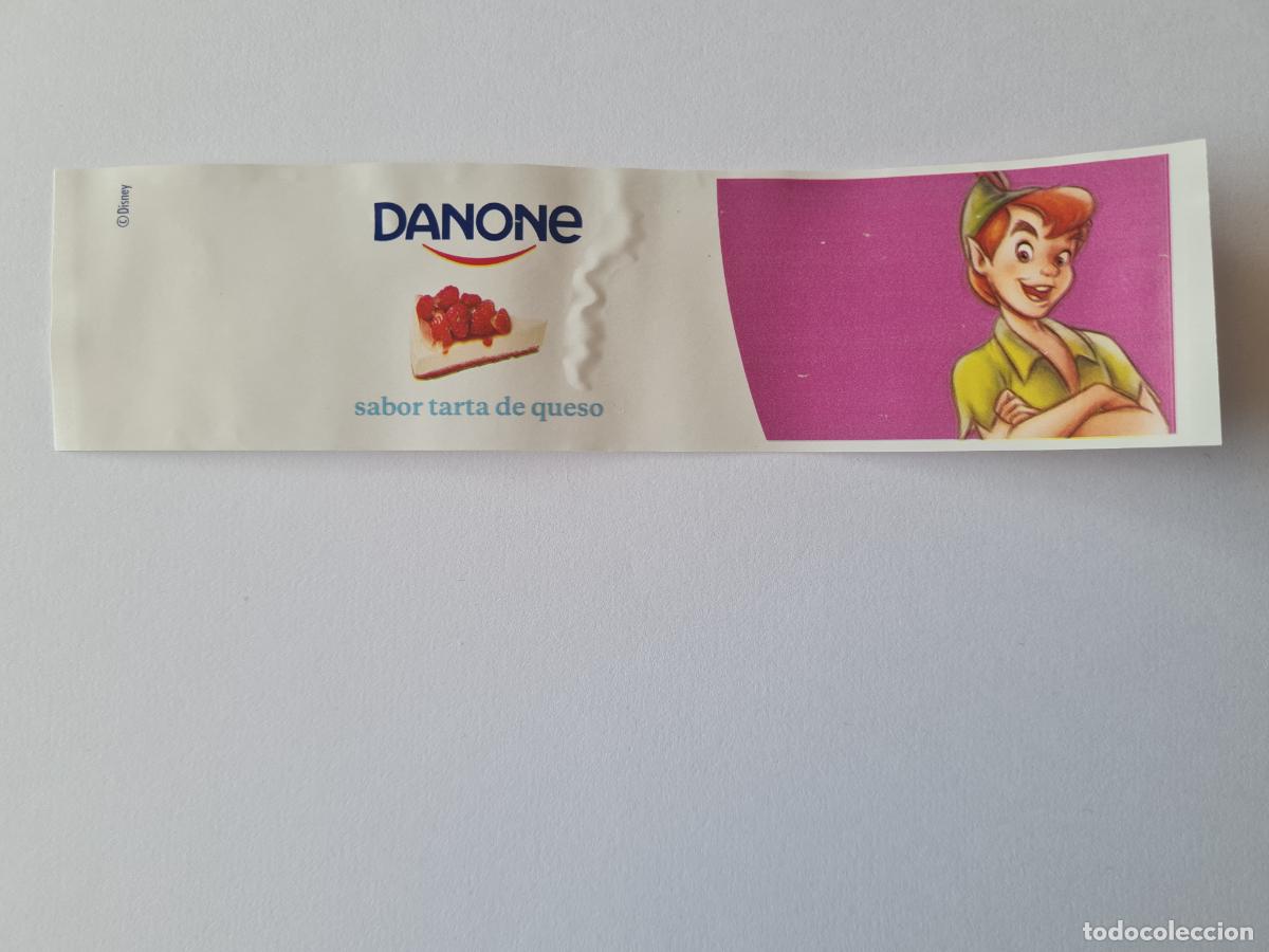 Etiquetas antiguas: PETER PAN - SABOR TARTA DE QUESO - DISNEY 100 ANIVERSARIO - ETIQUETAS YOGUR DANONE
