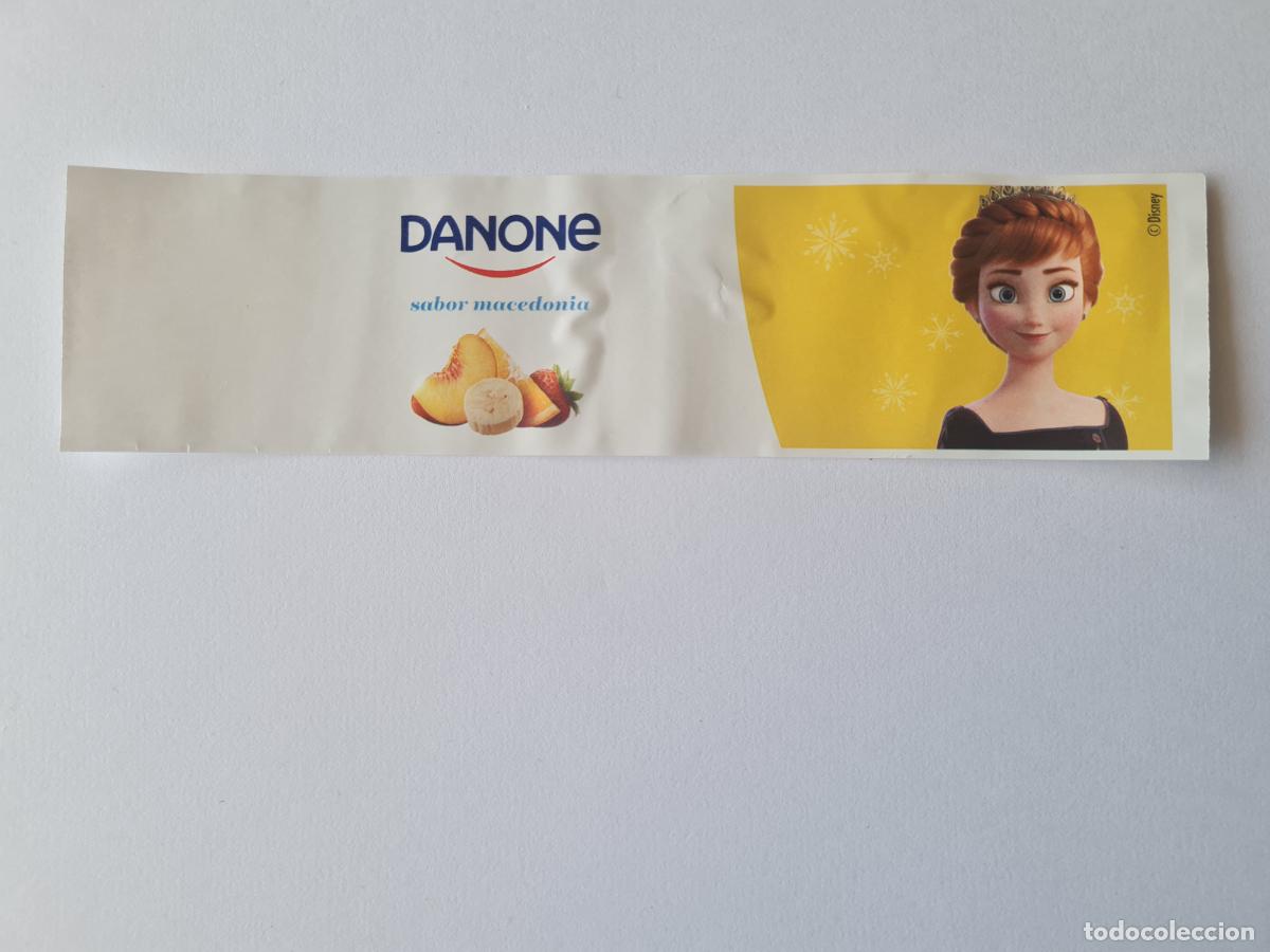 Etiquetas antiguas: ANNA POSE 1 - SABOR MACEDONIA - FROZEN II - DISNEY - ETIQUETAS YOGUR DANONE