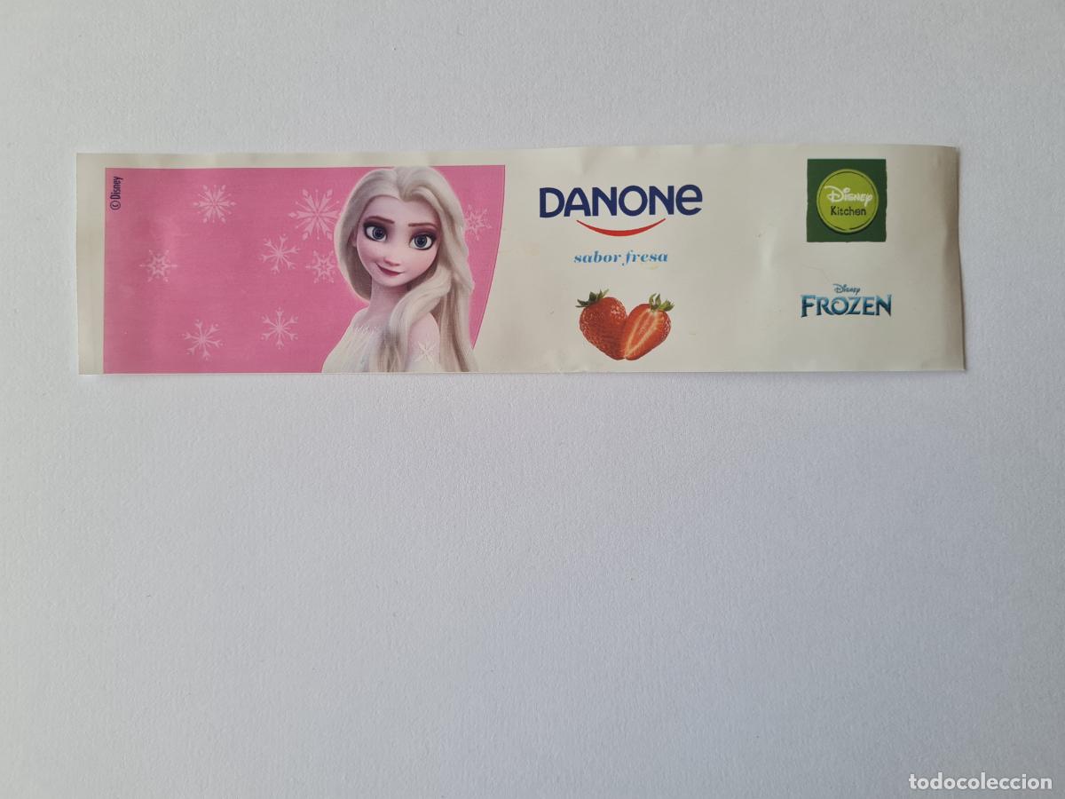 Etiquetas antiguas: ELSA POSE 2 - SABOR FRESA - FROZEN II - DISNEY - ETIQUETAS YOGUR DANONE