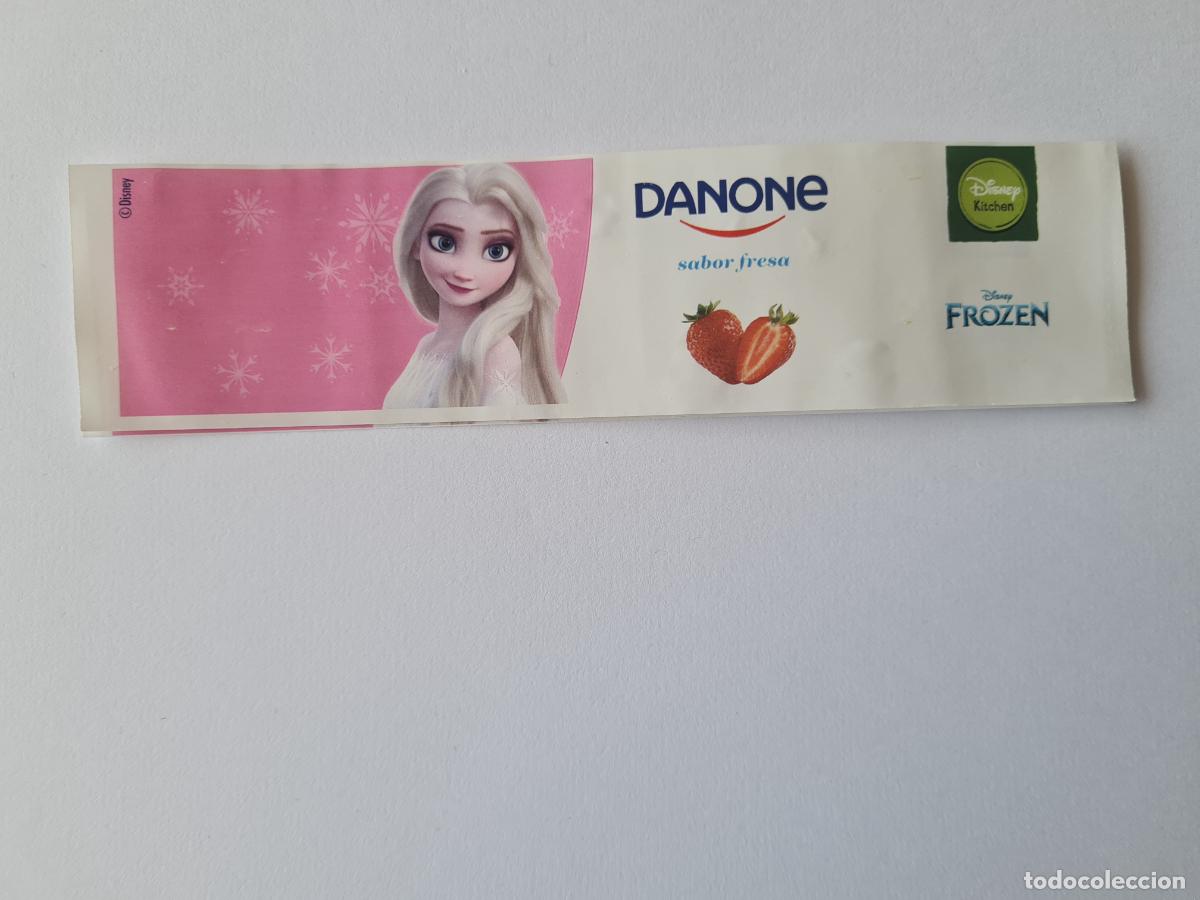 Etiquetas antiguas: ELSA POSE 2 - SABOR FRESA - FROZEN II - DISNEY - ETIQUETAS YOGUR DANONE