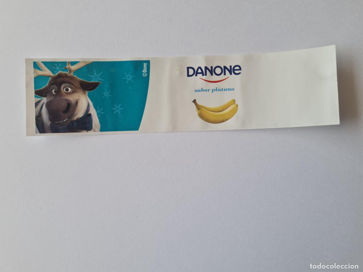 Etiquetas antiguas: SVEN - SABOR PLATANO - FROZEN II - DISNEY - ETIQUETAS YOGUR DANONE