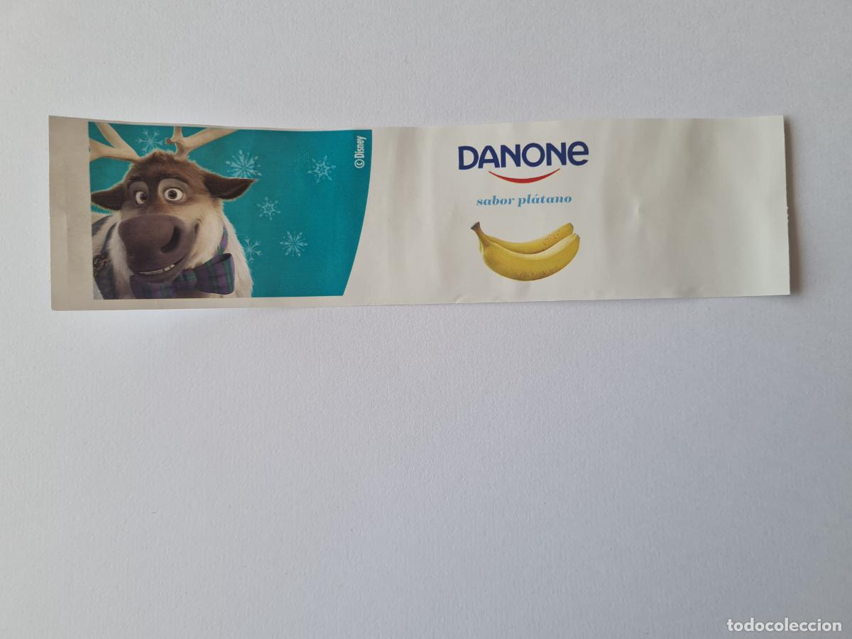 Etiquetas antiguas: SVEN - SABOR PLATANO - FROZEN II - DISNEY - ETIQUETAS YOGUR DANONE