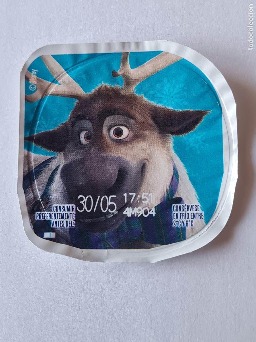 Etiquetas antiguas: SVEN FROZEN - DISNEY - TAPA YOGUR DANONE SABORES - 2023