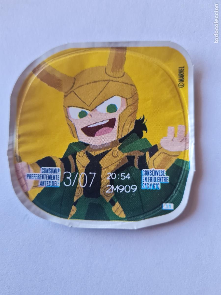 Etiquetas antiguas: LOKI - MARVEL - DISNEY - TAPA YOGUR DANONE SABORES - 2023