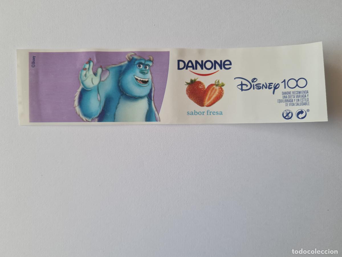 Etiquetas antiguas: SULLIVAN-MONSTRUOS SA - SABOR FRESA - DISNEY 100 ANIVERSARIO - ETIQUETAS YOGUR DANONE