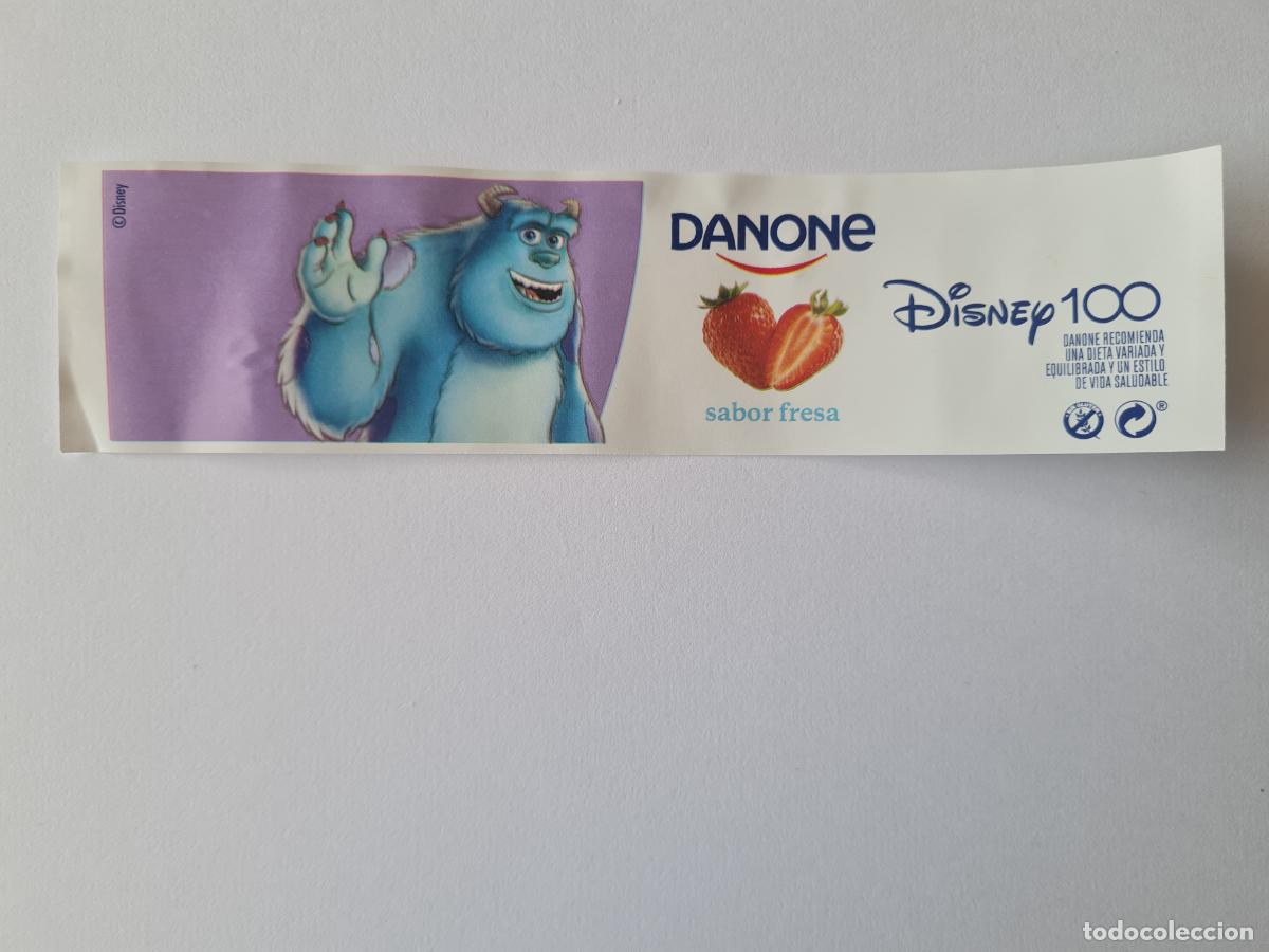 Etiquetas antiguas: SULLIVAN-MONSTRUOS SA - SABOR FRESA - DISNEY 100 ANIVERSARIO - ETIQUETAS YOGUR DANONE