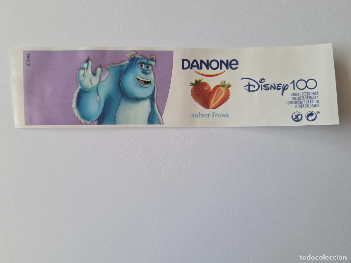 Etiquetas antiguas: SULLIVAN-MONSTRUOS SA - SABOR FRESA - DISNEY 100 ANIVERSARIO - ETIQUETAS YOGUR DANONE