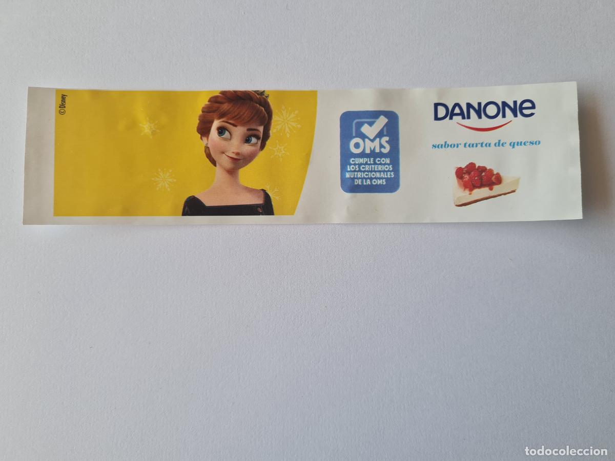 Etiquetas antiguas: ANNA POSE 3 - SABOR TARTA DE QUESO - FROZEN II - DISNEY - ETIQUETAS YOGUR DANONE