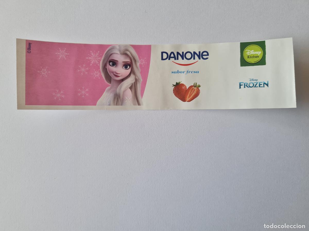 Etiquetas antiguas: ELSA POSE 2 - SABOR FRESA - FROZEN II - DISNEY - ETIQUETAS YOGUR DANONE