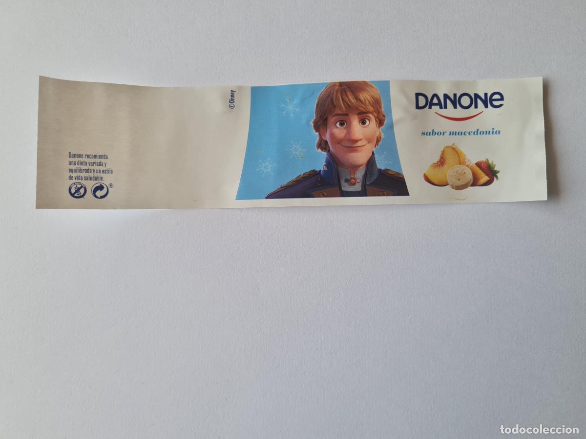 Etiquetas antiguas: KRISTOFF - SABOR MACEDONIA - FROZEN II - DISNEY - ETIQUETAS YOGUR DANONE