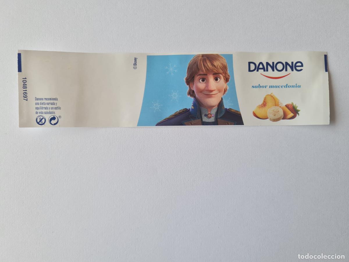 Etiquetas antiguas: KRISTOFF - SABOR MACEDONIA - FROZEN II - DISNEY - ETIQUETAS YOGUR DANONE
