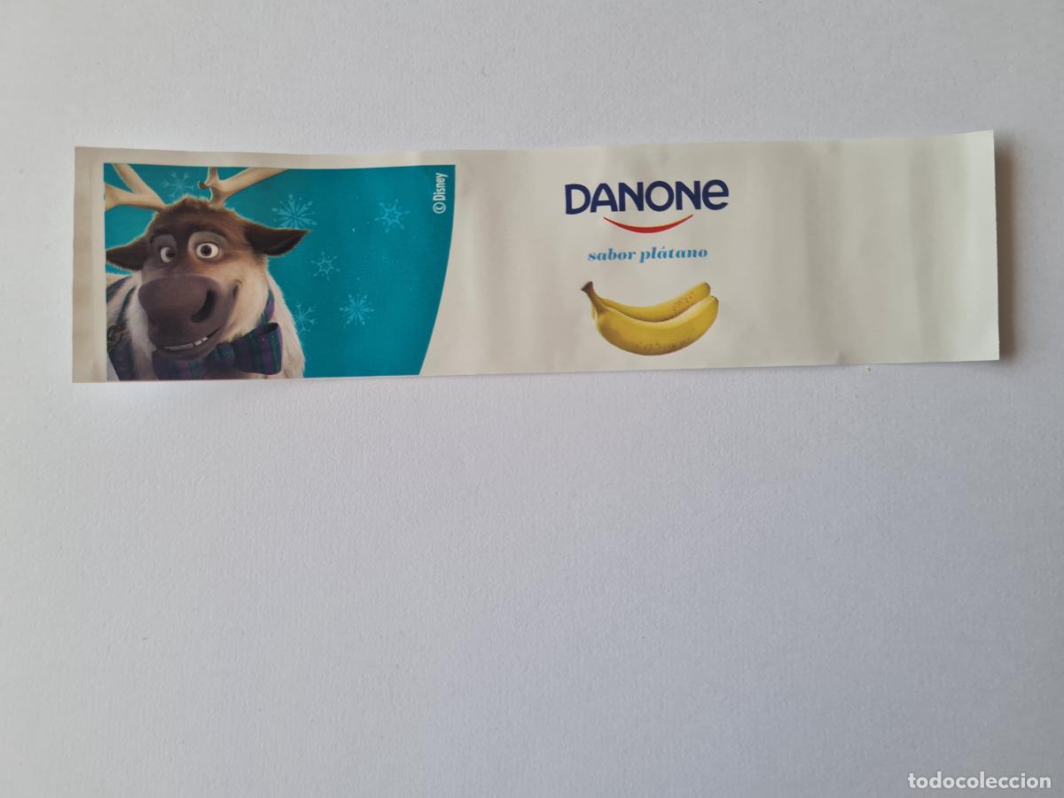 Etiquetas antiguas: SVEN - SABOR PLATANO - FROZEN II - DISNEY - ETIQUETAS YOGUR DANONE