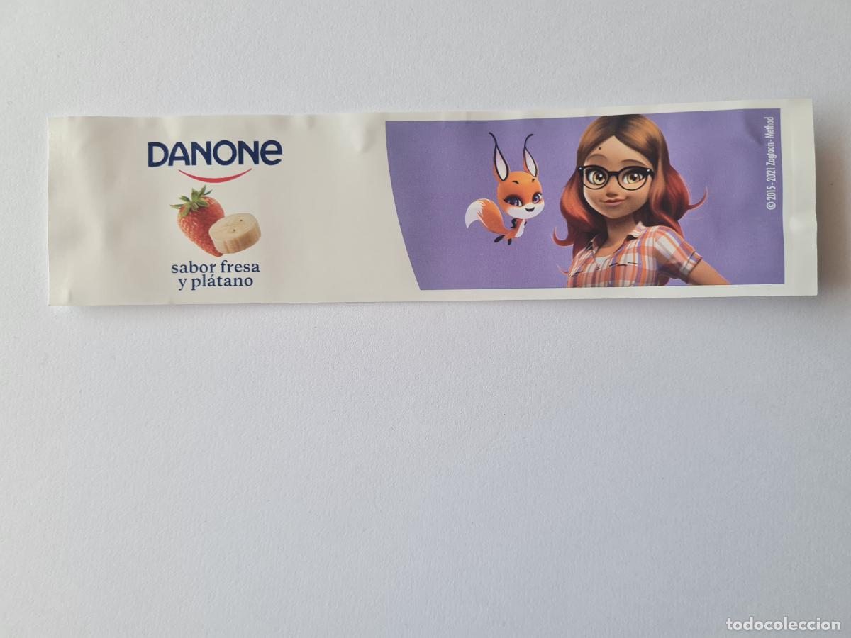 Etiquetas antiguas: ALIA CESAYRE+TRIXX - SABOR FRESA/PLATANO- MIRACOLOUS/LADYBUG - ETIQUETAS YOGUR DANONE