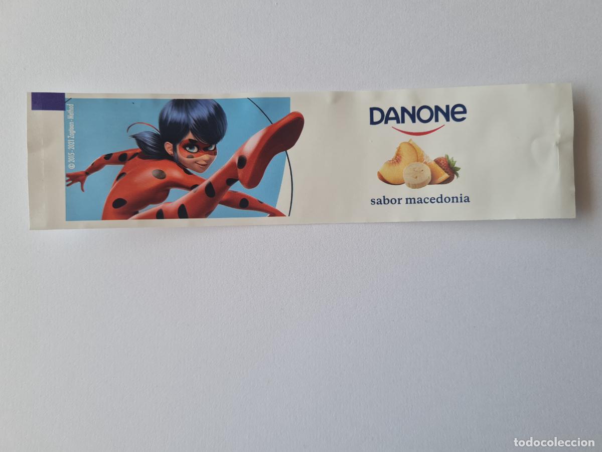 Etiquetas antiguas: LADYBUG FONDO AZUL - SABOR MACEDONIA- MIRACOLOUS/LADYBUG - ETIQUETAS YOGUR DANONE