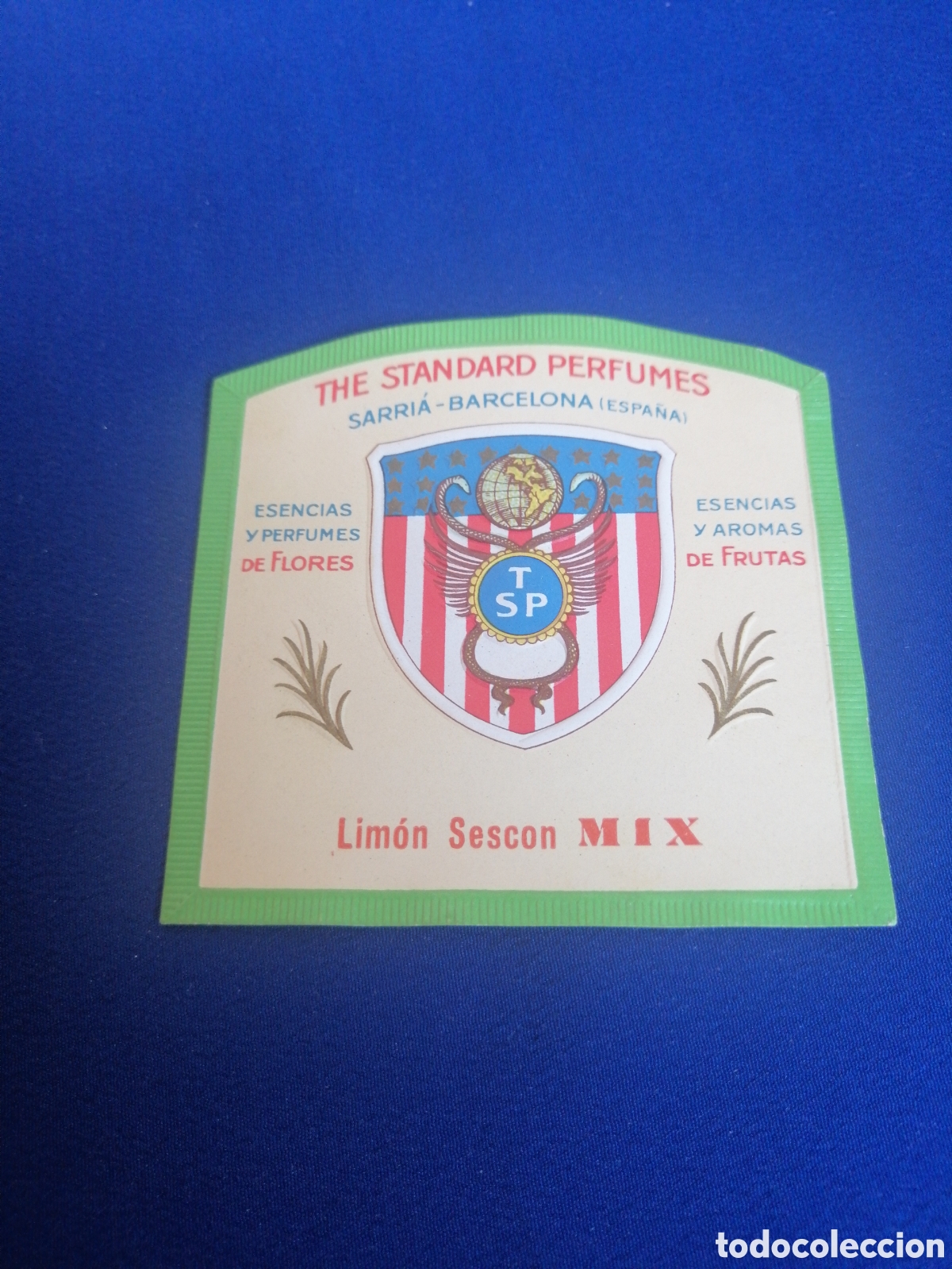Old Labels: THE STANDARD PERFUMES SARRIA (BARCELONA) LIM&Oacute;N SECO MIX ETIQUETA MEDIANA PERFUME